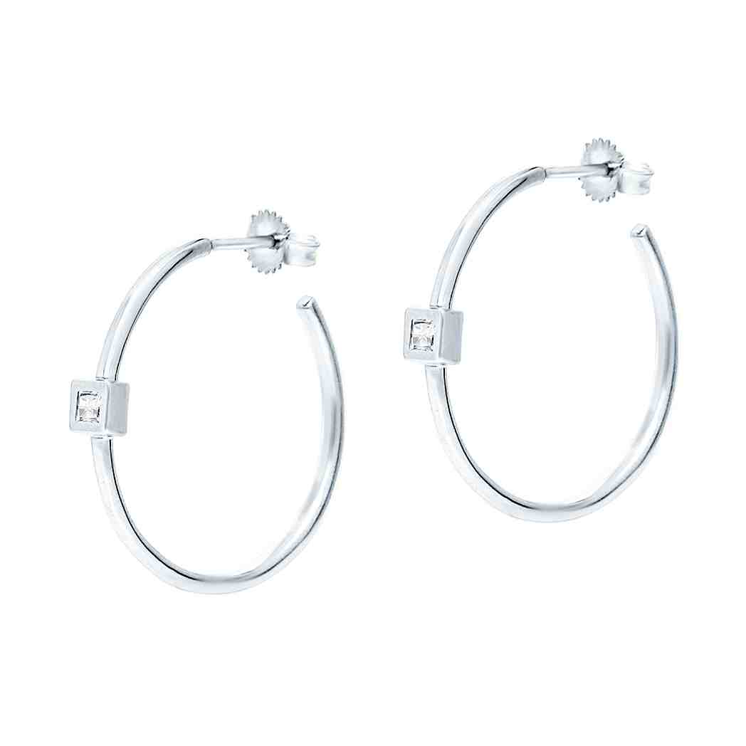 Princess Cut Diamonds  Hoop Earrings ER20385A25MMPC2.95
